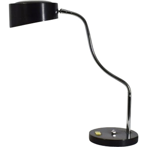 Vintage Philips Lampe aus schwarz lackiertem Metall, 1950