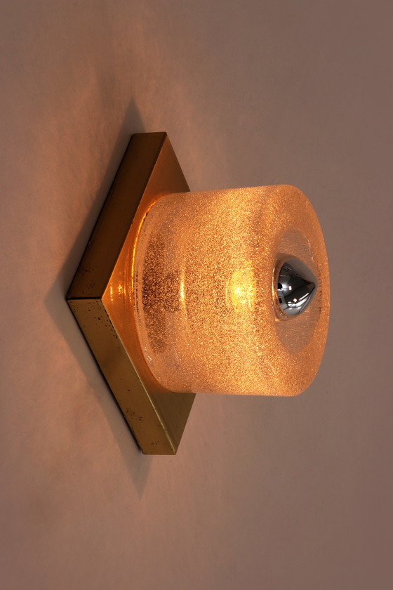 Image 1 of Peill & Putzler Cube Wandleuchte Eisglas - Vintage Space Design