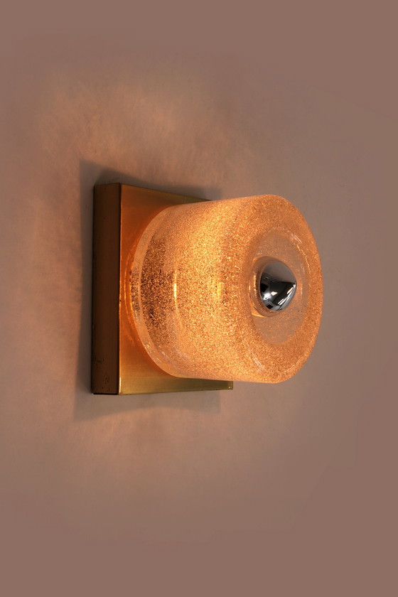 Image 1 of Peill & Putzler Cube Wandleuchte Eisglas - Vintage Space Design