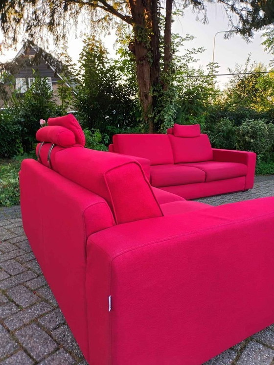 Image 1 of Chateau Ďax 2.5 + 2 Sitzer Rotes Stoffsofa Set