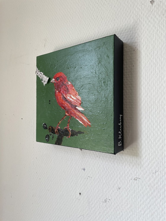 Image 1 of Porträt des Orangenkanarienvogels