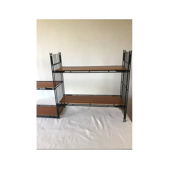 Image 1 of Vintage Multistrux Regal aus Teakholz und Eisen von Multimueble, Spanien 1960