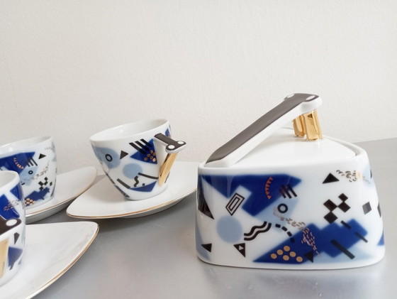 Image 1 of Jiri Lastovicka Postmodernes 'Delta'-Luxus-Kaffee-Set 1988 Studio Atelier Lesov