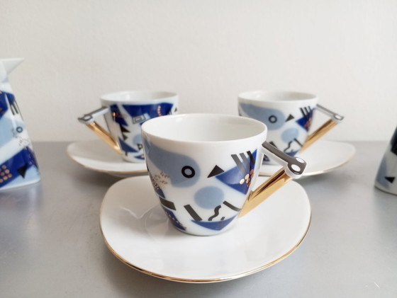 Image 1 of Jiri Lastovicka Postmodernes 'Delta'-Luxus-Kaffee-Set 1988 Studio Atelier Lesov