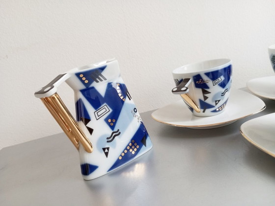 Image 1 of Jiri Lastovicka Postmodernes 'Delta'-Luxus-Kaffee-Set 1988 Studio Atelier Lesov