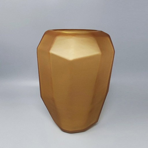 Polyedrische Vintage -Vase von Dogi aus Murano-Glas. Hergestellt in Italien