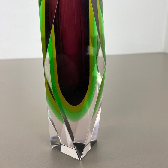 Image 1 of Sommerso-Vase aus Muranoglas von Flavio Poli, Italien 1970er Jahre