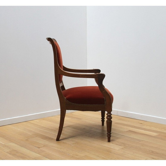 Image 1 of Paar Vintage-Sessel aus Holz und Samt