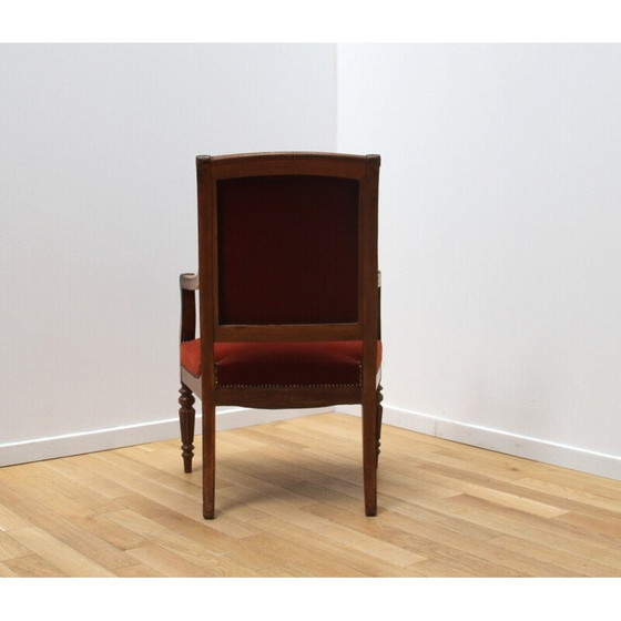 Image 1 of Paar Vintage-Sessel aus Holz und Samt