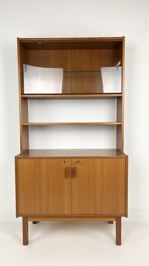 Schwedischer Vintage Teak Furnier Buffet Schrank