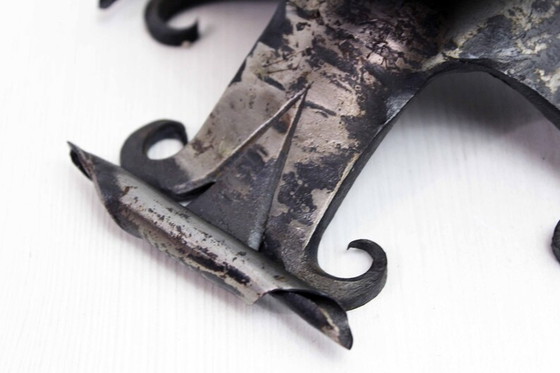 Image 1 of Brutalistischer Metall Kerzenleuchter 50er Jahre