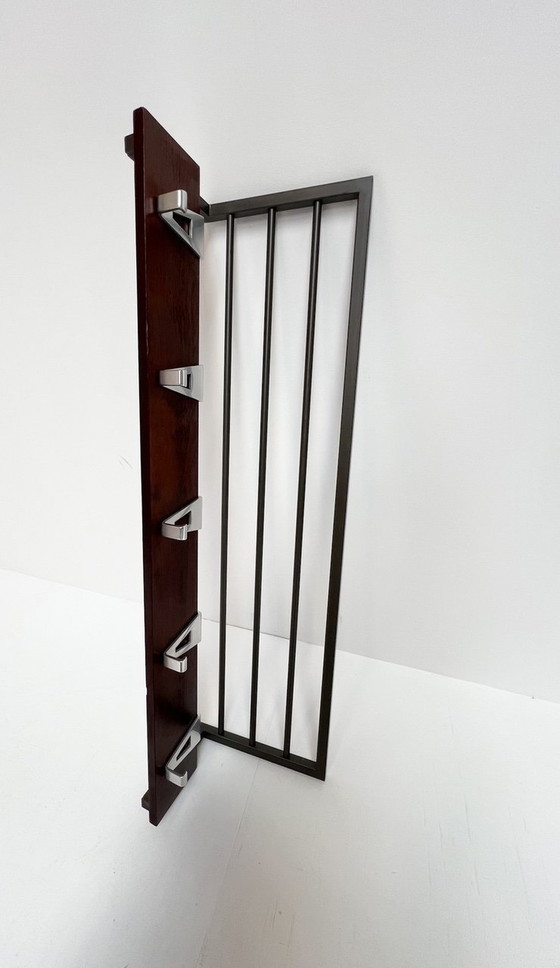 Image 1 of Pastellfarbener Garderobenständer aus Holz, 1970er Jahre