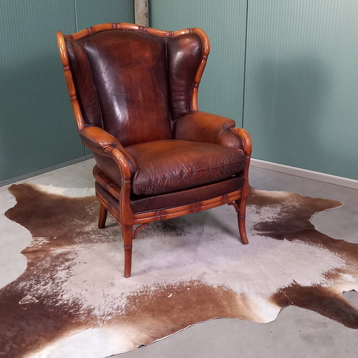 Bambusimitat mit Leder - Giorgetti Sessel