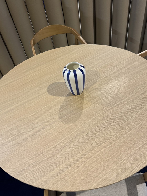 Image 1 of Runder Esstisch aus Holz - Naturholz - Beige Tischbein - Durchmesser 120Cm