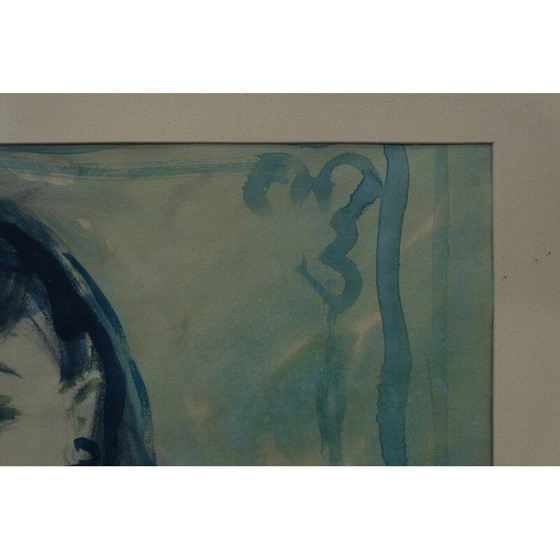 Image 1 of Vintage-Aquarell "nackte Frau" von Georg Nilsson, 1946