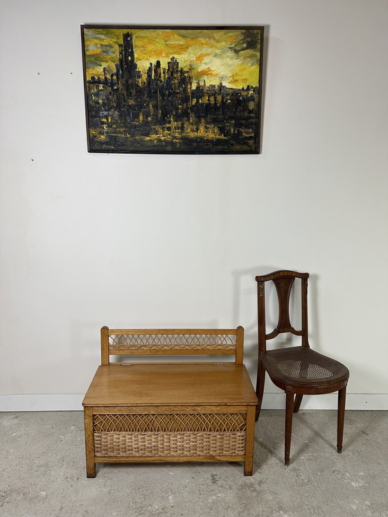 Image 1 of Gemälde/Öl auf Leinwand "Coucher De Soleil Sur Paris" Hipolito Jimenez 95X63Cm