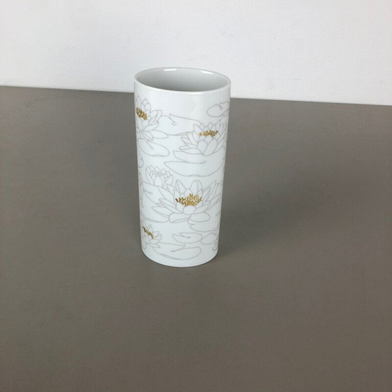 Image 1 of Große Vintage OP Art Vase Porzellan von Rosenthal Studio Line Deutsch 1970er Jahre