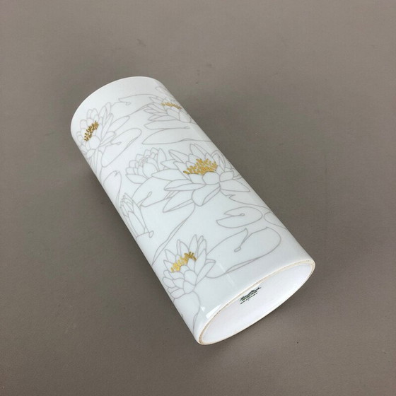 Image 1 of Große Vintage OP Art Vase Porzellan von Rosenthal Studio Line Deutsch 1970er Jahre