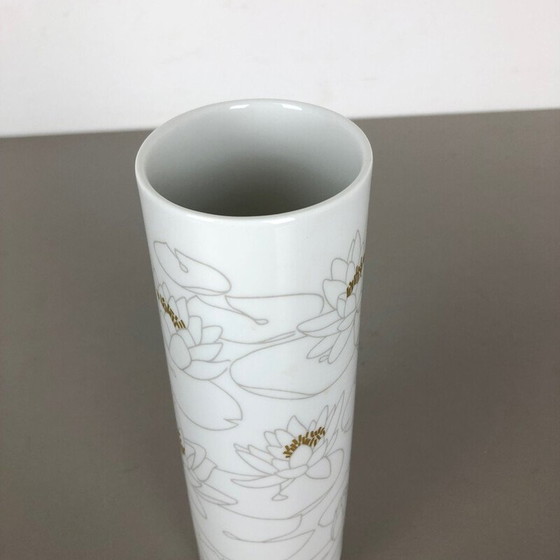 Image 1 of Große Vintage OP Art Vase Porzellan von Rosenthal Studio Line Deutsch 1970er Jahre
