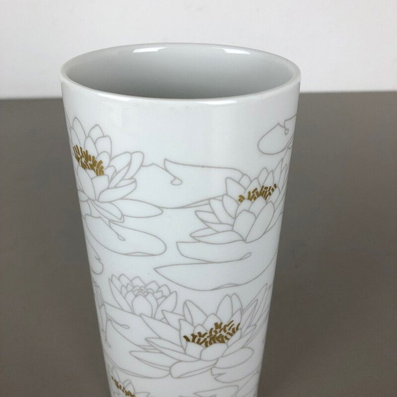 Image 1 of Große Vintage OP Art Vase Porzellan von Rosenthal Studio Line Deutsch 1970er Jahre