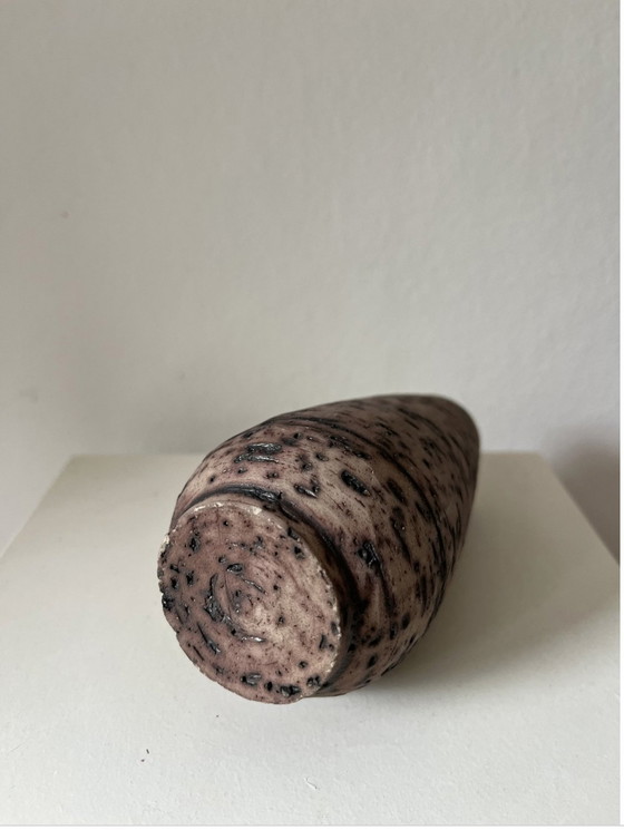 Image 1 of Vintage Dutch Keramik Vase Strukturiert, Handgemacht, 50S/60S
