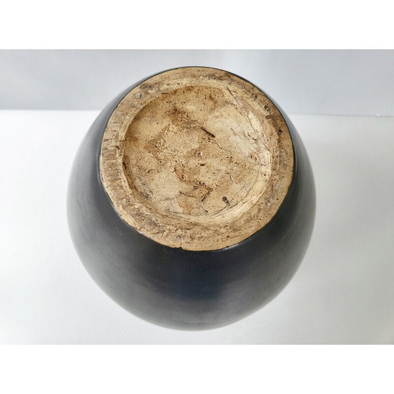 Image 1 of Schwarze Vase aus Keramik, 1950