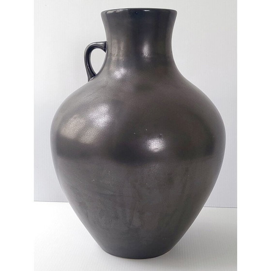 Image 1 of Schwarze Vase aus Keramik, 1950