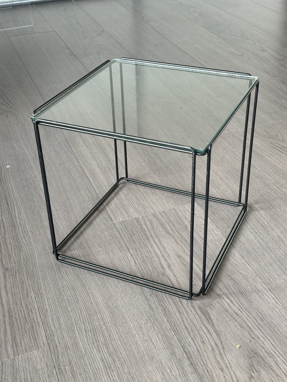 Image 1 of Max Sauze 1970 Beistelltisch Vintage Tisch Glas Design