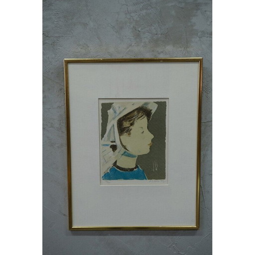 Handsignierte Lithographie von Ove Olson, 1971