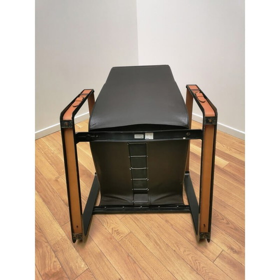 Image 1 of Vintage-Sessel Cité aus Metall und Leder von Jean Prouvé für Vitra