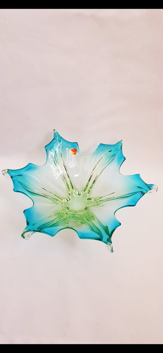 Image 1 of 50' Mittelstück aus Muranoglas mit Etikett