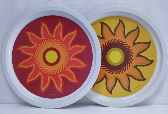 Image 1 of Zwei Pop Design Tabletts 70er Jahre