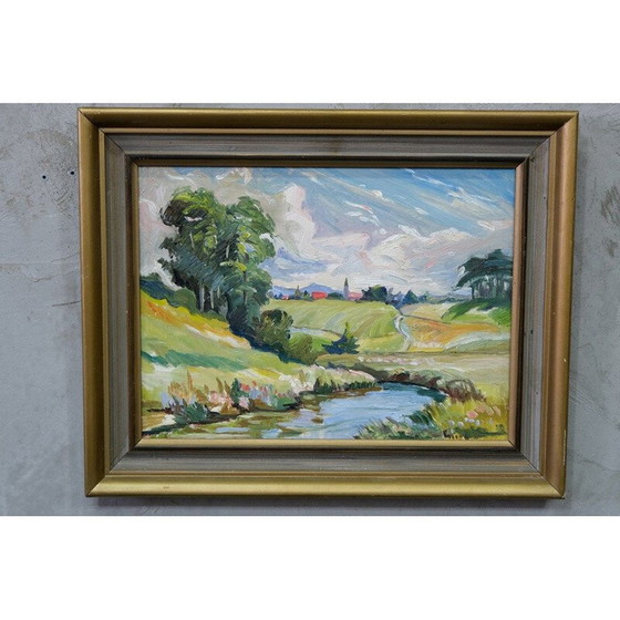 Image 1 of Vintage-Gemälde von Georg Nilsson, Schweden 1960