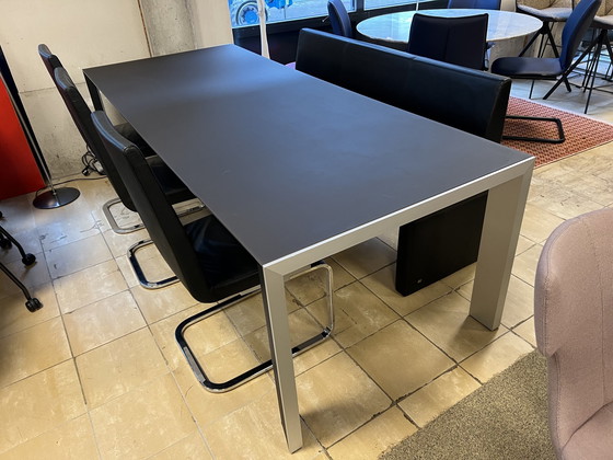 Image 1 of Rolf Benz Esszimmergarnitur Schwarz Design Tisch Stühle Sofa