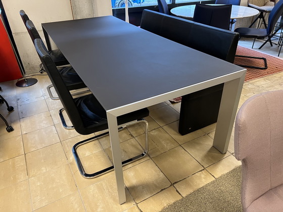 Image 1 of Rolf Benz Esszimmergarnitur Schwarz Design Tisch Stühle Sofa