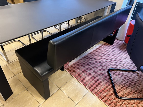 Image 1 of Rolf Benz Esszimmergarnitur Schwarz Design Tisch Stühle Sofa