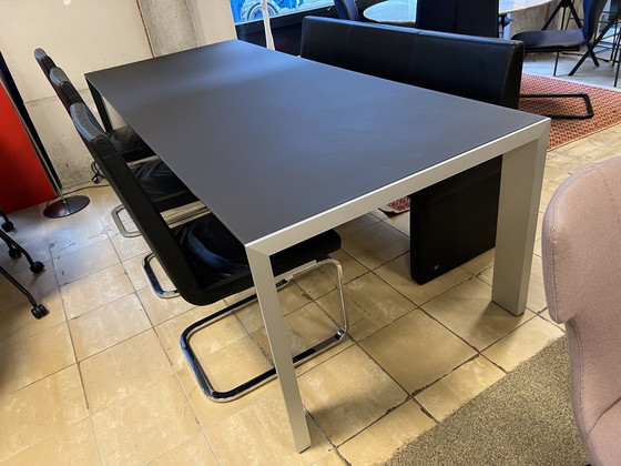 Image 1 of Rolf Benz Esszimmergarnitur Schwarz Design Tisch Stühle Sofa