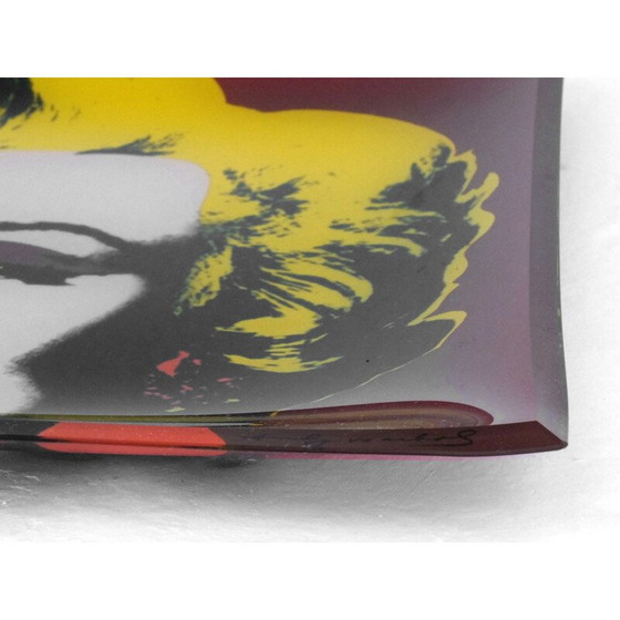 Image 1 of Viereckiges Rosenthal-Glas, Serie Celebrity von Andy Warhol, 1980