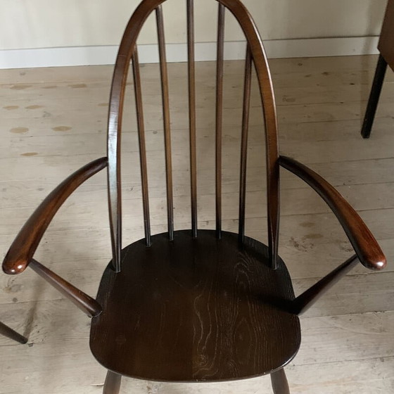 Image 1 of Ein Paar alte Quäker-Stühle aus Teakholz von Lucian Ercolani für Ercol