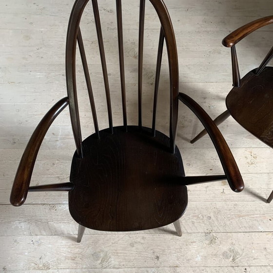 Image 1 of Ein Paar alte Quäker-Stühle aus Teakholz von Lucian Ercolani für Ercol