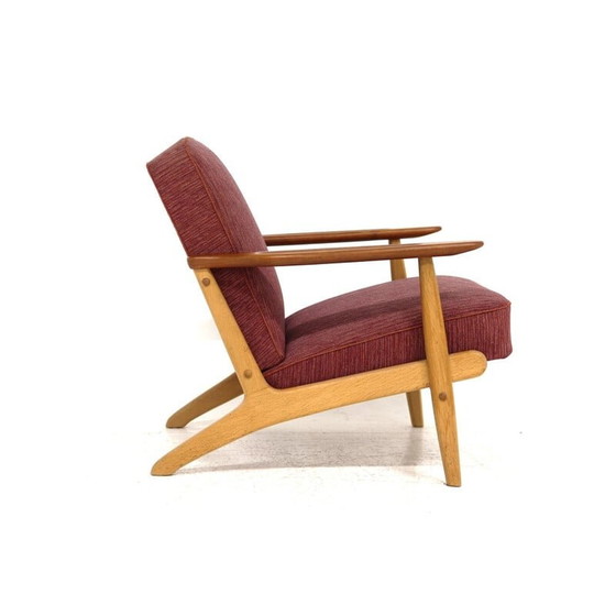 Image 1 of Skandinavischer Vintage-Sessel aus Teakholz und Stoff, Schweden 1960