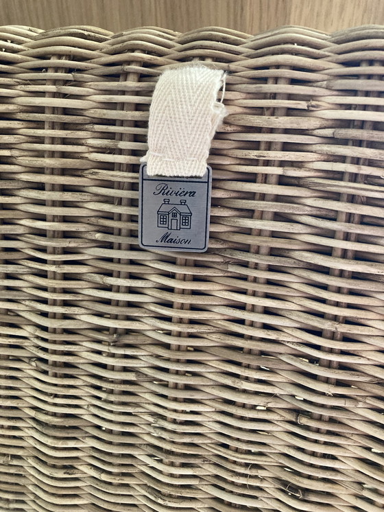 Image 1 of 2X Riviera Maison Rustikaler Rattan Barhocker