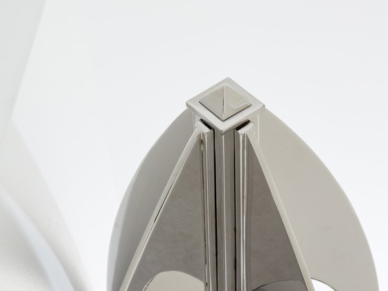 Image 1 of Jacques Charles für Maison Charles Ogive Nickel Metall Lampe 1965