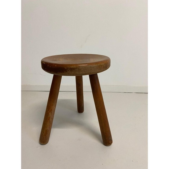 Image 1 of Vintage-Hocker aus massivem Kiefernholz