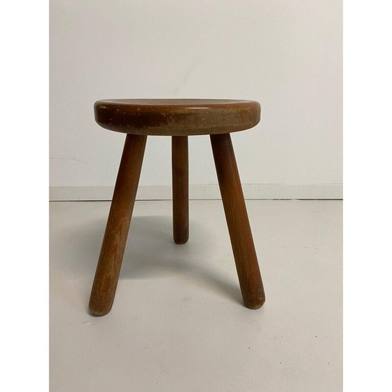 Image 1 of Vintage-Hocker aus massivem Kiefernholz