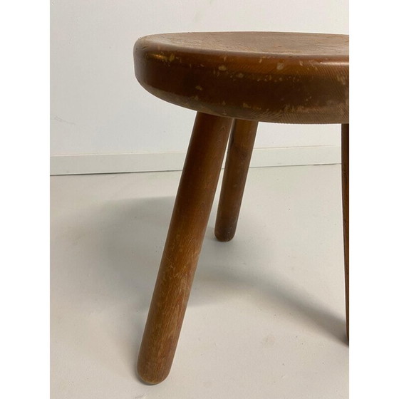 Image 1 of Vintage-Hocker aus massivem Kiefernholz