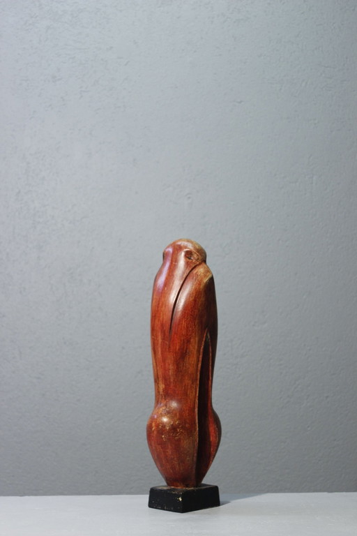 Maxime Fillon (1920-2003) Zoomorphe Skulptur Aus Gips Patiniert Frankreich Xx.