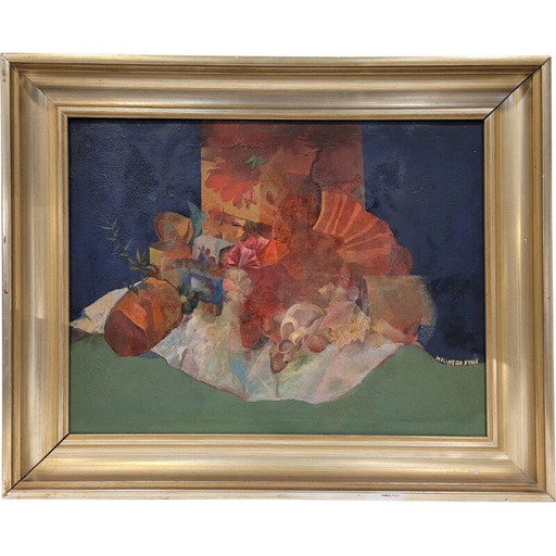 Vintage-Gemälde "Stillleben" von Francisco Molinero Ayala