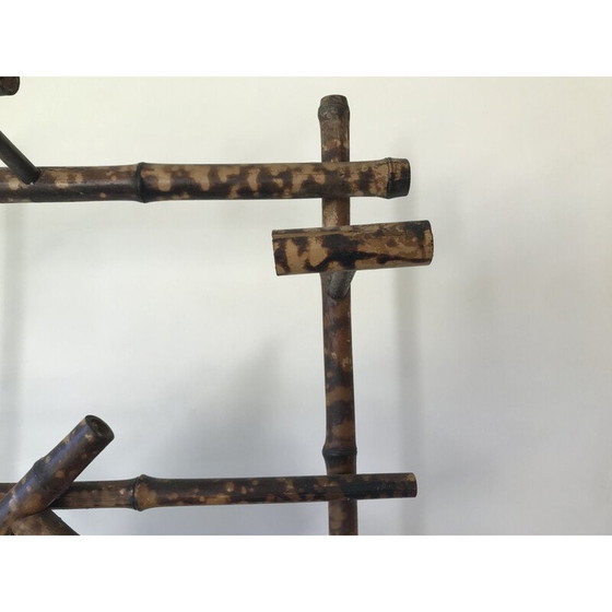 Image 1 of Vintage "Jugendstil" Bambus Garderobe mit Spiegel