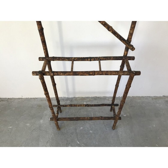 Image 1 of Vintage "Jugendstil" Bambus Garderobe mit Spiegel